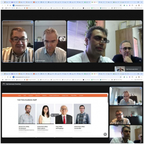 Joint Virtual Meeting between the Vice President for Research and the Head of the International Affairs of Babol Noshirvani University of Technology and Their Counterparts at Yaşar University, Turkey